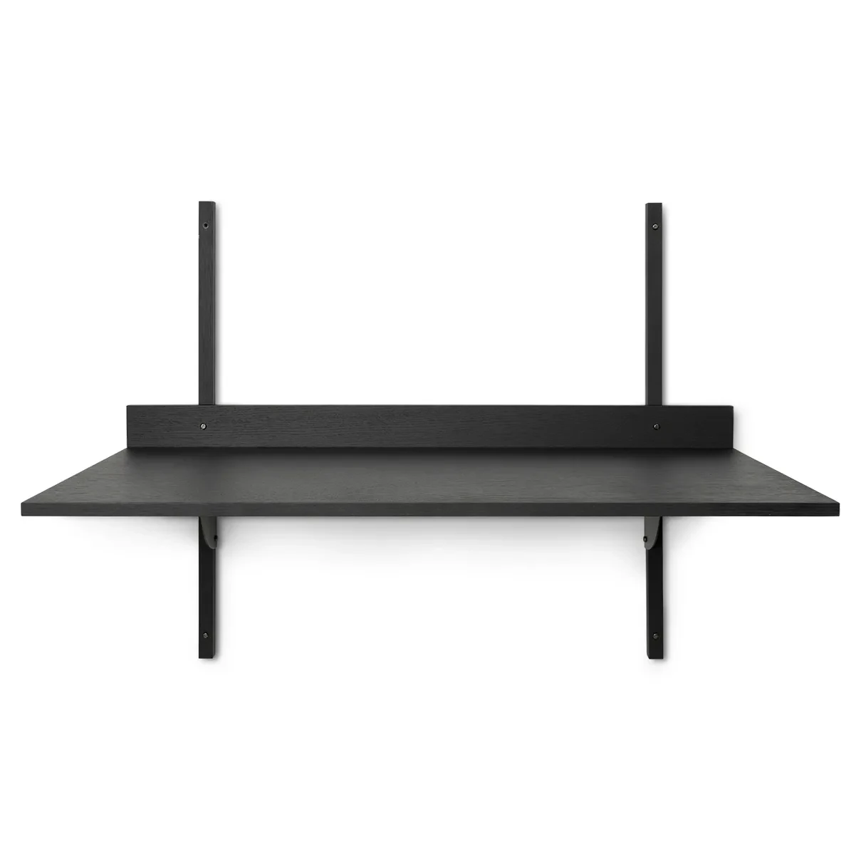 Ferm Living Sector skrivbord i Black ash med svarta mässingsdetaljer